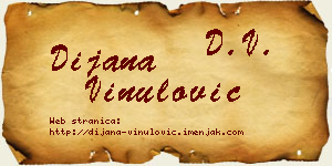 Dijana Vinulović vizit kartica
